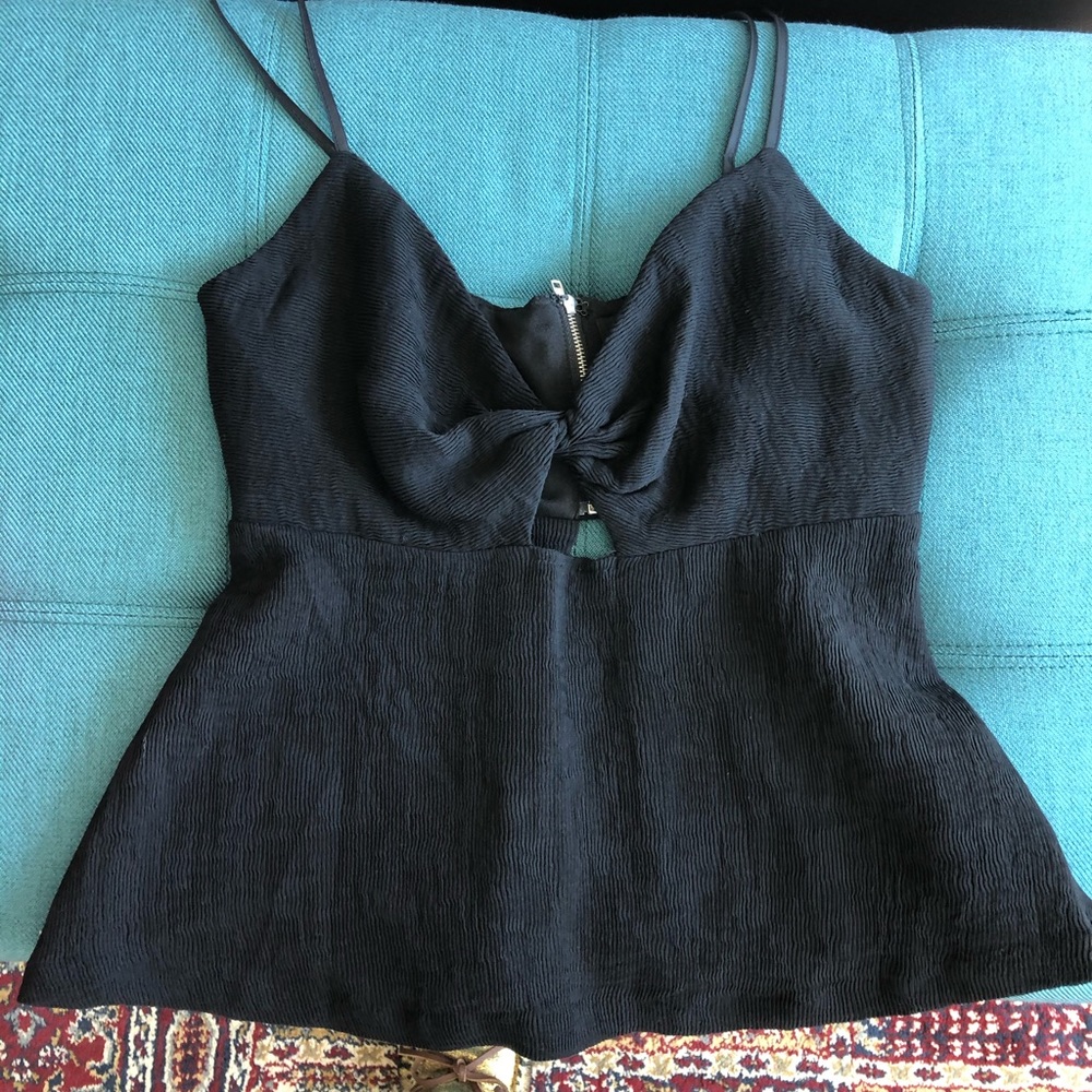 Corduroy tank with keyhole and open back